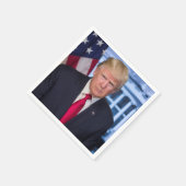 Serviette En Papier Portrait officiel de Donald Trump (Coin)