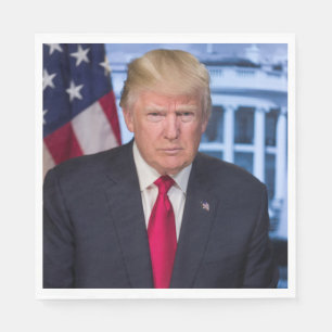 Serviette En Papier Portrait officiel présidentiel de Donald Trump