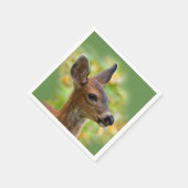 Serviette En Papier Portrait vierge du cerf de queue noire souriant Fa (Coin)