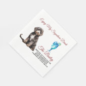 Serviette En Papier Portugais Water Dog Mariage Signature Boire (Coin)