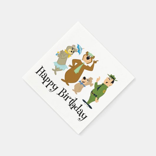 Serviette En Papier Pose classique Yogi Bear and Friends (Coin)