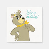 Serviette En Papier Pose Joueuse de Cindy Bear (Devant)