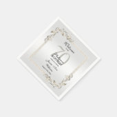 Serviette En Papier Posh 70e Platinum Carré d'anniversaire (Coin)