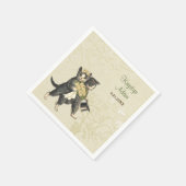 Serviette En Papier Posh Cats Mariage 2 ivoire Papier serviettes (Coin)