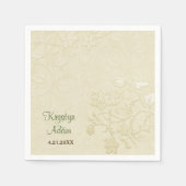 Serviette En Papier Posh Chats Mariage Papier ivoire serviettes (Devant)