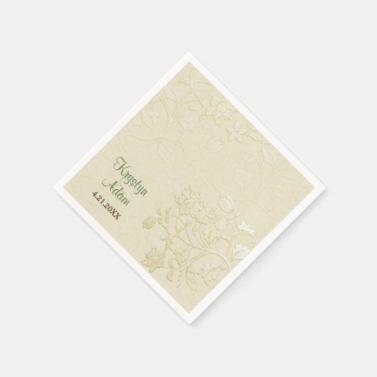 Serviette En Papier Posh Chats Mariage Papier ivoire serviettes (Coin)