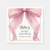 Serviette En Papier Posh Coquette Bow Baby shower (Devant)