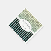 Serviette En Papier Posh Jaune et Fête des mariées Turquoise (Coin)
