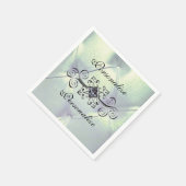 Serviette En Papier Posh pintuck satin et serviette en diamant (Coin)