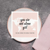 Serviette En Papier Positif Vous N'Êtes Pas Seul Citation Motivation F
