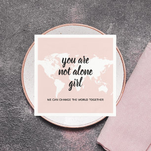 Serviette En Papier Positif Vous N'Êtes Pas Seul Citation Motivation F