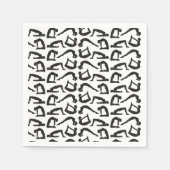 Serviette En Papier Positions de yoga Silhouettes (Devant)