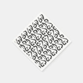 Serviette En Papier Positions de yoga Silhouettes (Coin)