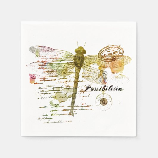 Serviette En Papier Possibilités libellule (Devant)