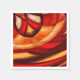 Serviette En Papier Poster Abstrait Fractal Circles Imprimer