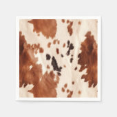 Serviette En Papier Poster de animal blanc Brown (Devant)