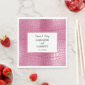 Serviette En Papier Poster de animal d'alligator rose Faux (En situation)