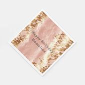 Serviette En Papier Poster de animal de vache rose (Coin)