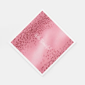 Serviette En Papier Poster de animal léopard rose (Coin)