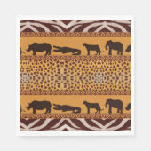 Serviette En Papier Poster de animal Motif Tribal Africain moderne (Devant)