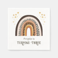 Poster de animal Rainbow Boho 3e anniversaire