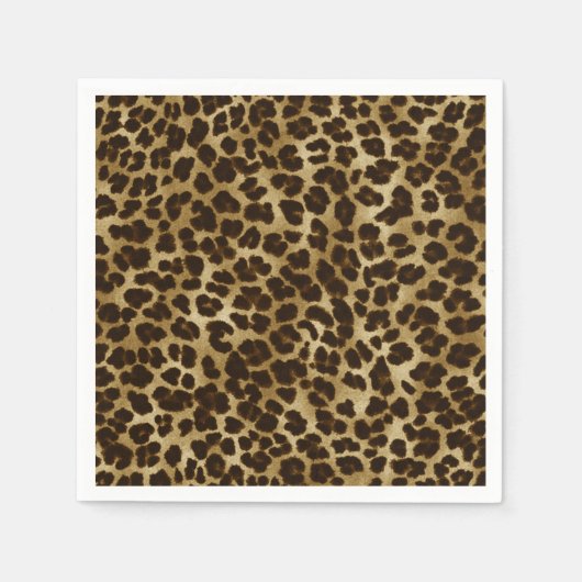 Serviette En Papier Poster de animal Safari Leopard Cheetah Napkins (Devant)