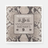 Serviette En Papier Poster de animal serpent papier d'anniversaire Nap (Devant)