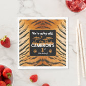 Serviette En Papier Poster de animal Tiger Anniversaire Papier Napkin (En situation)