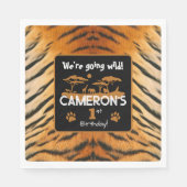 Serviette En Papier Poster de animal Tiger Anniversaire Papier Napkin (Devant)