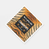 Serviette En Papier Poster de animal Tiger Anniversaire Papier Napkin (Coin)