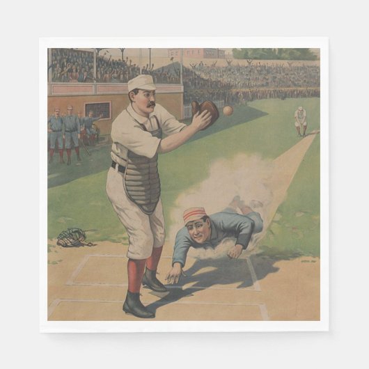 Serviette En Papier Poster de baseball Papier Napkin (Devant)