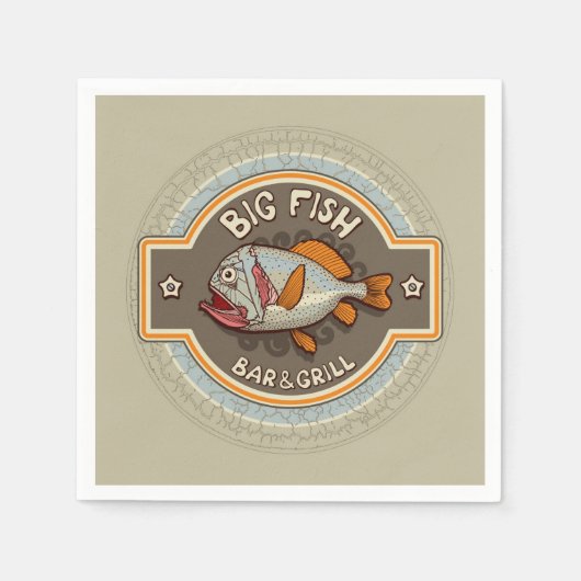 Serviette En Papier Poster de Big Fish Bar And Grill (Devant)