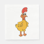 Serviette En Papier Poster de coq (Devant)