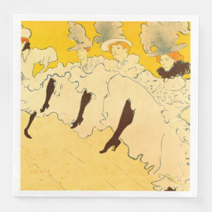 Serviette En Papier Poster de la fille dansante Jaune Toulouse Lautrec