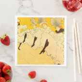 Serviette En Papier Poster de la fille dansante Jaune Toulouse Lautrec (En situation)