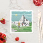 Serviette En Papier poster de voyage matterhorn Suisse (En situation)