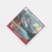 Serviette En Papier Poster de voyage sur mesure Monogramme Canada (Coin)