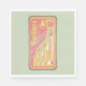 Serviette En Papier Poster Retro Sardines (Devant)