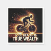 Serviette En Papier Poster santé avec Neon Cyclist (Devant)
