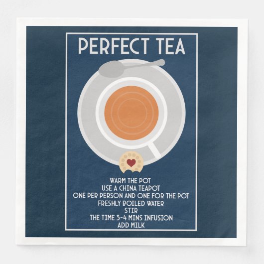 Serviette En Papier Poster Tea Wall Art (Devant)