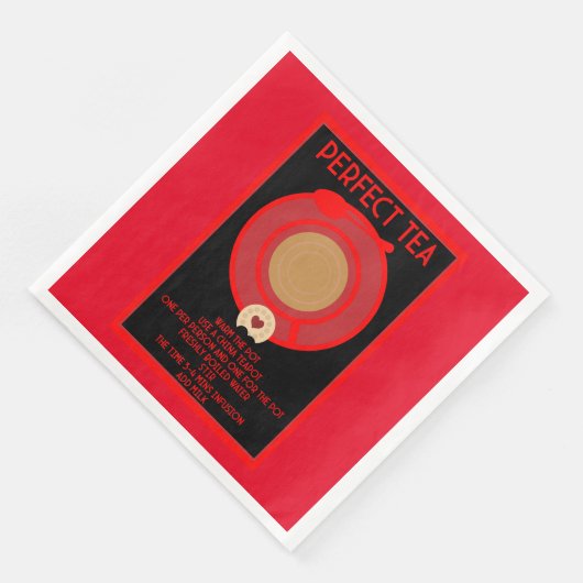 Serviette En Papier Poster Tea Wall Art (Coin)