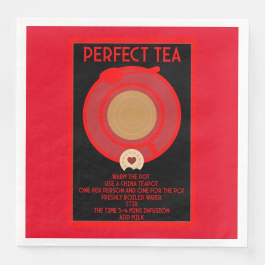 Serviette En Papier Poster Tea Wall Art (Devant)