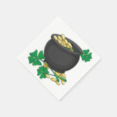 Serviette En Papier Pot de jour de la Saint-Patrick et trèfles chanceu (Coin)