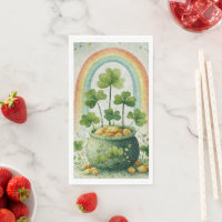 Pot de l'or et arc-en-ciel vintage
