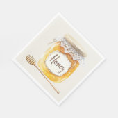 Serviette En Papier Pot de miel doré crème Nourriture Cuisine (Coin)
