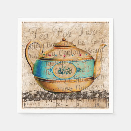 Serviette En Papier Pot de thé antique (Devant)