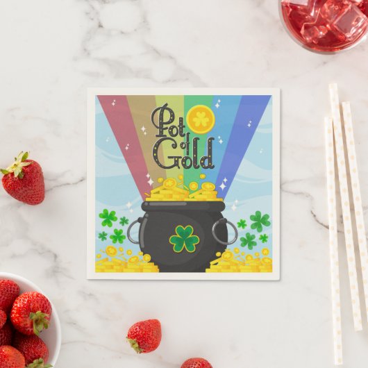 Serviette En Papier Pot d'or (En situation)