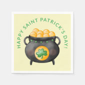 Serviette En Papier Pot d'or Joyeuse Saint Patrick (Devant)