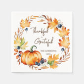 Serviette En Papier Pot Luck Thanksgiving dîner soirée vaisselle (Devant)