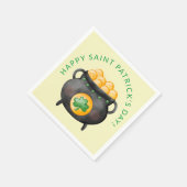Serviette En Papier Pot of Gold Bonne Saint Patrick's Day (Coin)